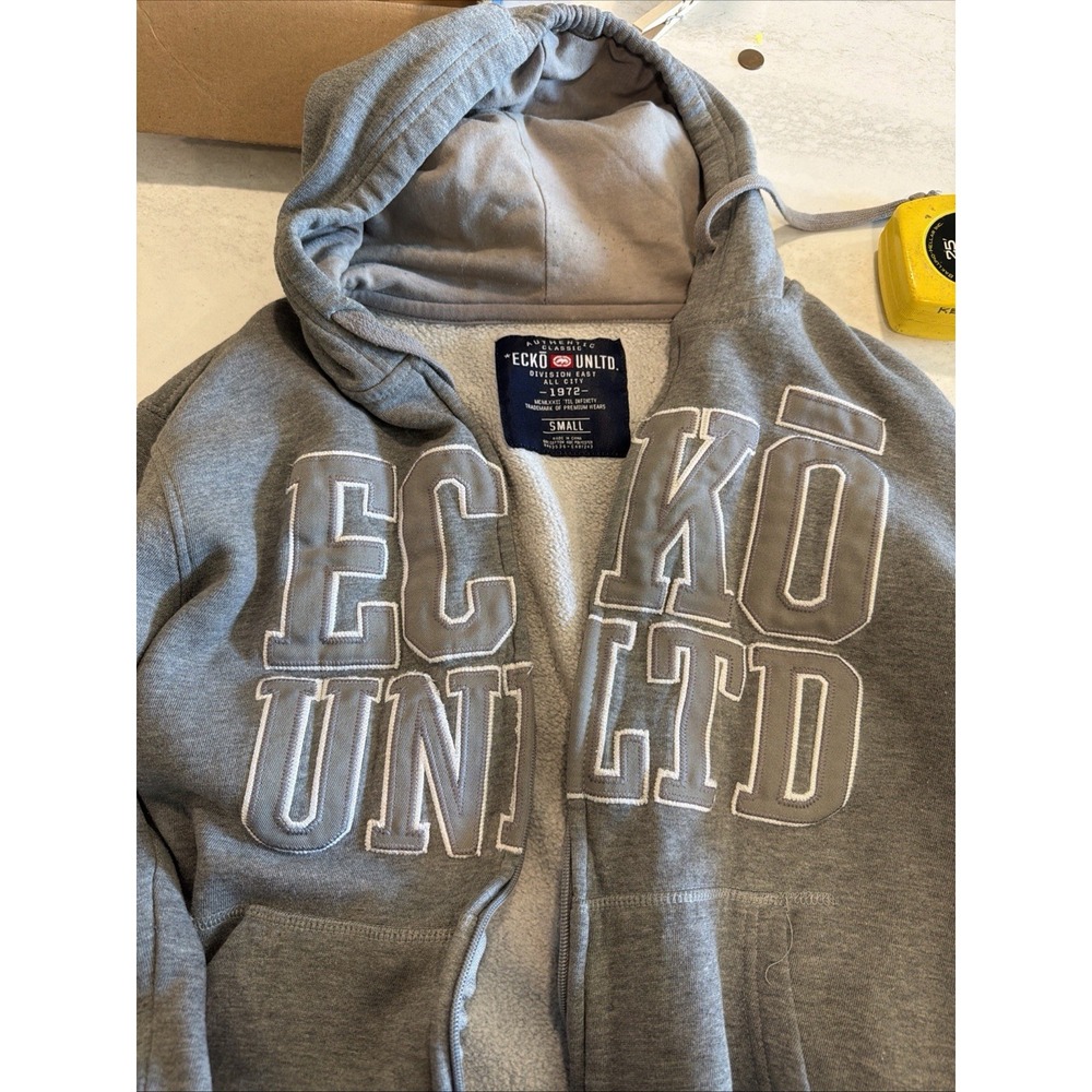 ECKO UNLTD. Men Full ZIP-UP LOGO HOODIE Sz small